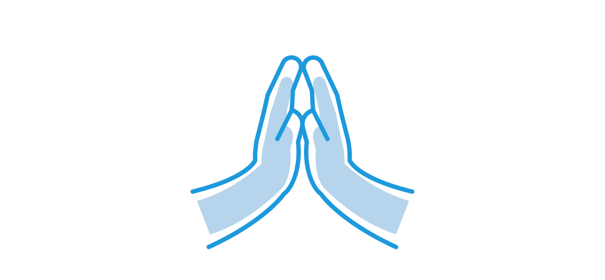 Thanking hands icon